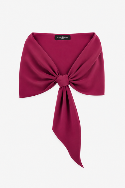 "Carol" Techno Scuba Shawl Wrap Wine