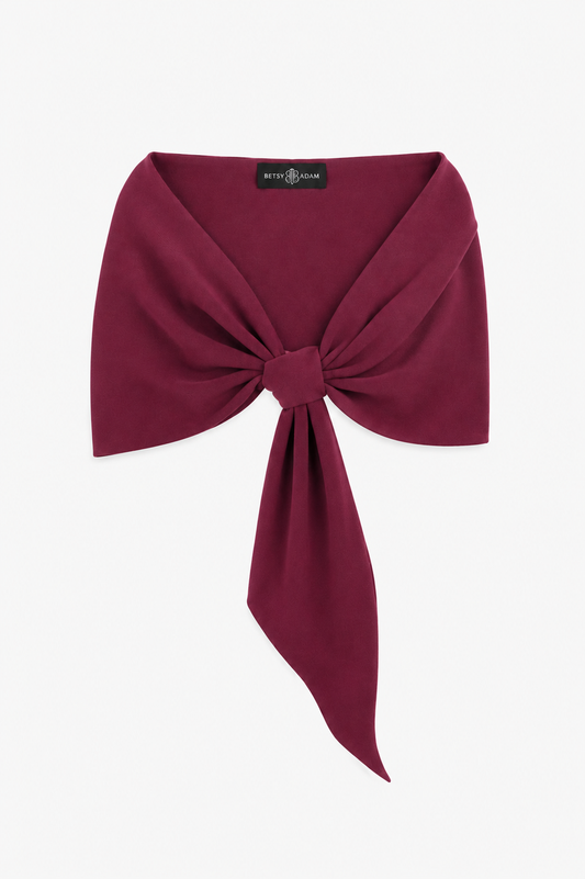 "Carol" Techno Scuba Shawl Wrap Raisin