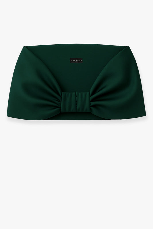"Thalia" Stretch Mikado Shawl Wrap Pine