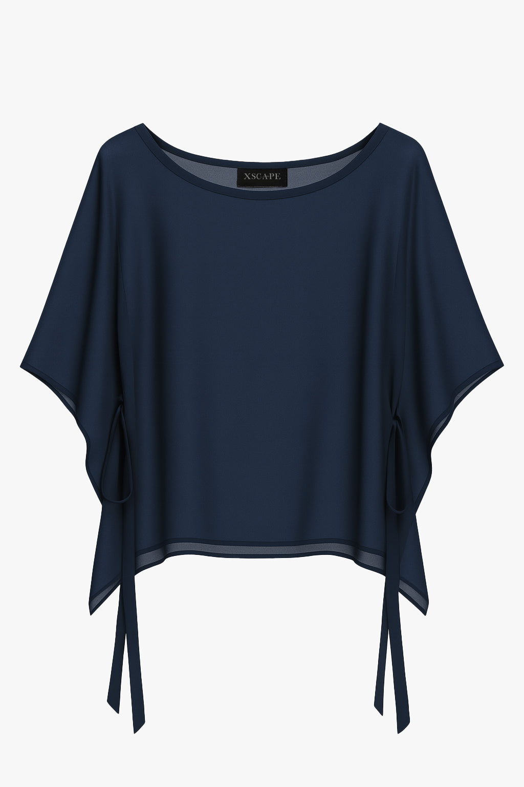 "Demi" Chiffon Pullover Shawl Wrap Navy