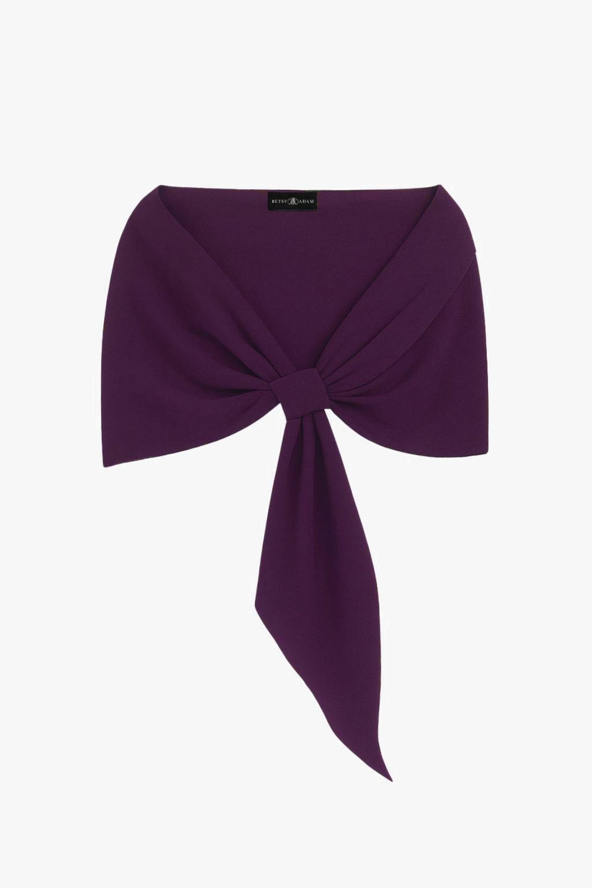 "Carol" Techno Scuba Shawl Wrap Plum