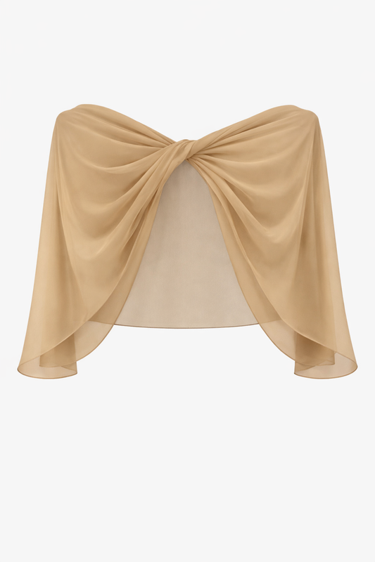 "Nikita" Chiffon Twist Shawl Wrap Black