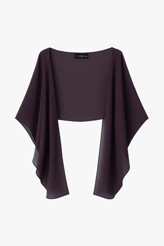 "Bernadette" Chiffon Shawl Wrap Mulberry